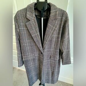 Ovi Gray Checkered Blazer Jacket